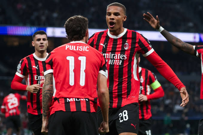 AC Milan players rejoice after defeating Real Madrid 3-1